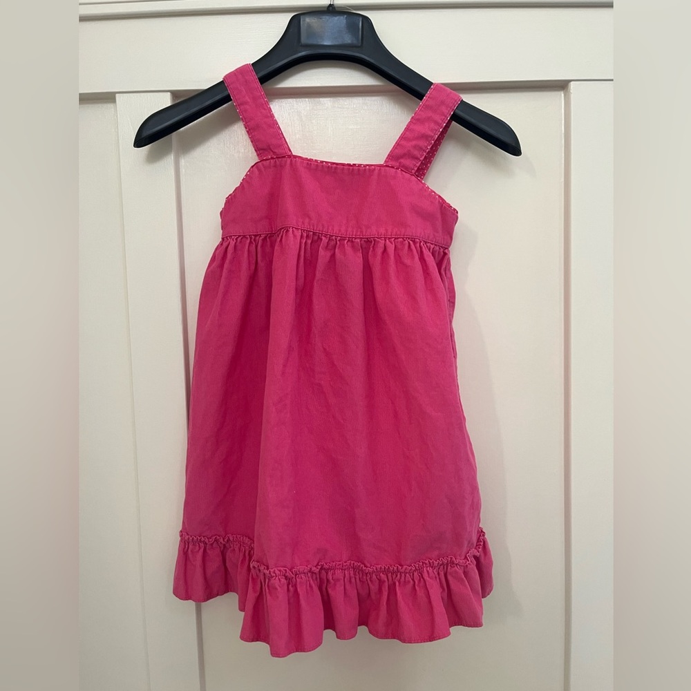 Mini Boden fine Wale Corduroy jumper Dress sz 4-5